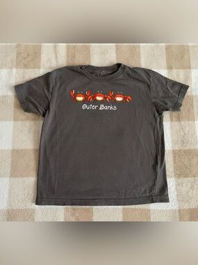 3T Size Outer Banks Crab Graphic Tee Charcoal Grey